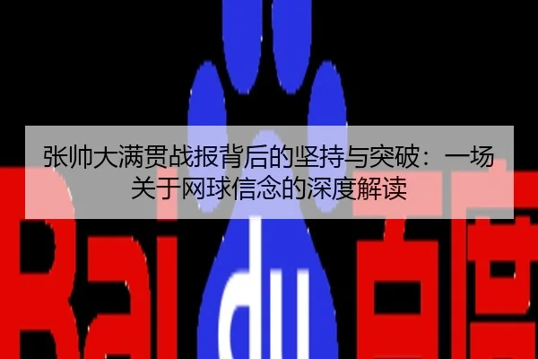 张帅大满贯战报背后的坚持与突破：一场关于网球信念的深度解读